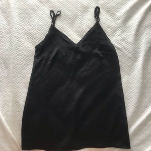 Black Strappy Satin Dress